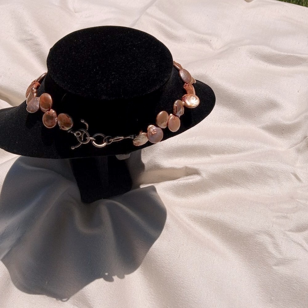 Freshwater Pearl Choker Bronze - Picture 3 of 8